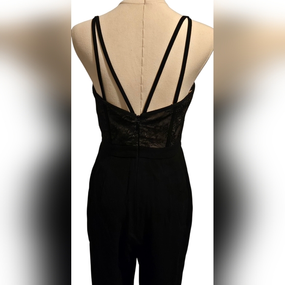 NWT BCBGMaxAzria "Patrycia" Black Strappy Jumpsuit - Picture 8 of 14